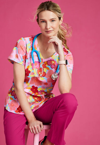 Essence Top - Blissful Blossom - Jen's Scrubs