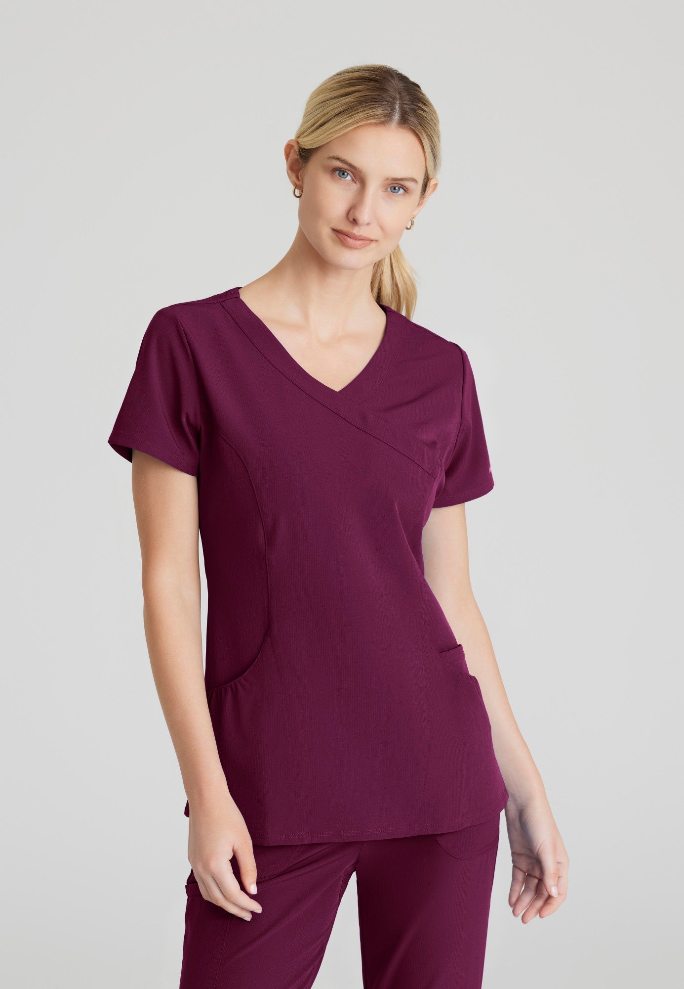 Charge Top - Wine - Jen's Scrubs
