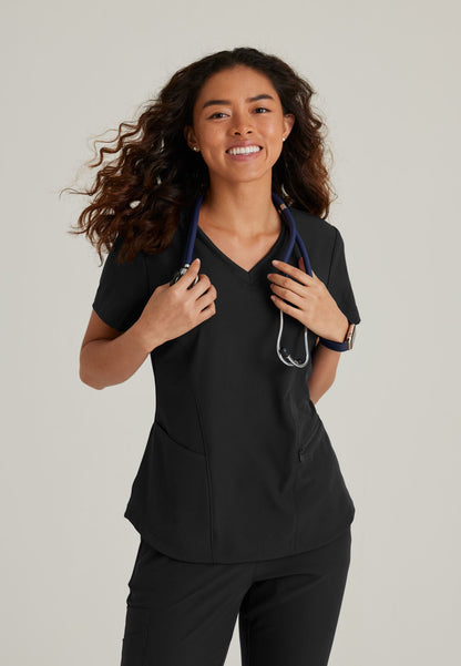 Electra Top - Black - Jen's Scrubs