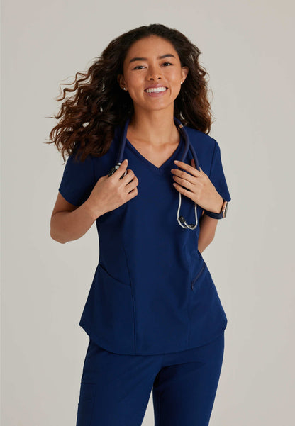 Electra Top - Navy - Jen's Scrubs