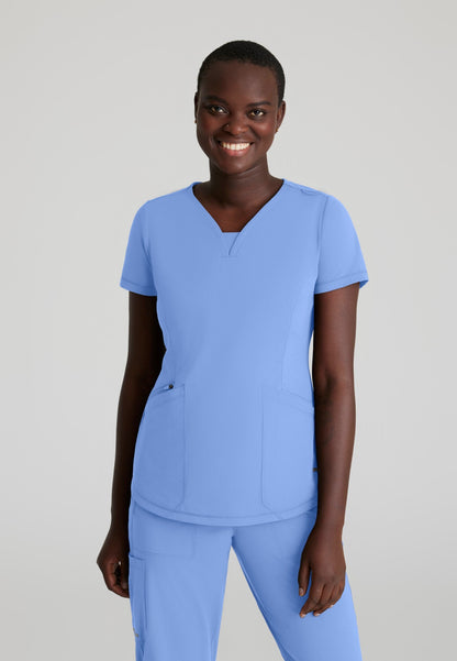 Serene Knit Top - Ciel Blue - Jen's Scrubs