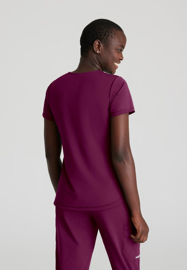 Serene Knit Top - Wine - Jen's Scrubs