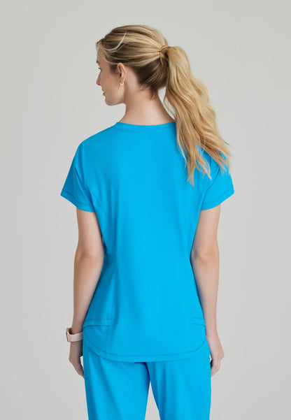 Flow Knit Top - Bold Azure - Jen's Scrubs