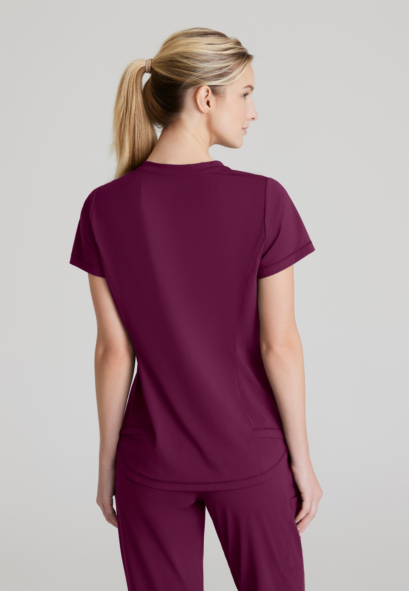 Flow Knit Top - Wine - Jen's Scrubs