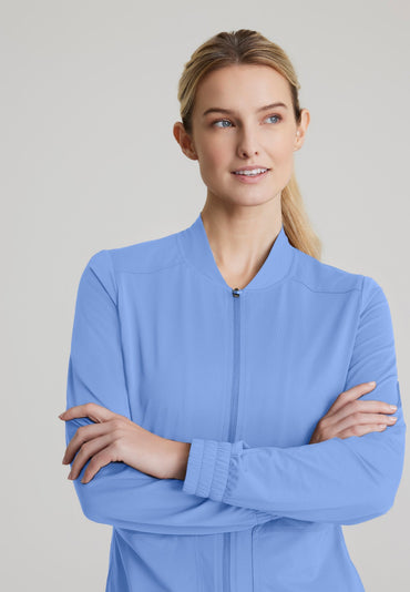 Contour Knit Warm-Up - Ciel Blue - Jen's Scrubs