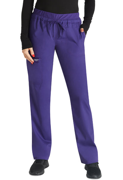 Women's Mid Rise Tapered Leg Drawstring Pant - Grape