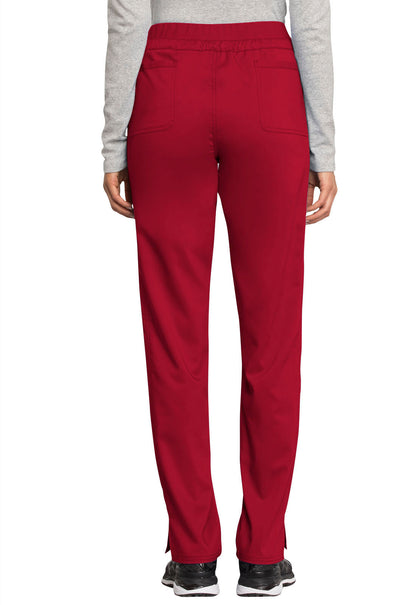 Women's Mid Rise Tapered Leg Drawstring Pant - Red