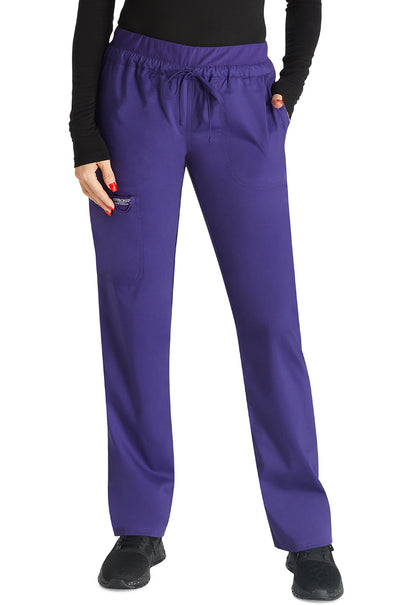 Women's Mid Rise Tapered Leg Drawstring Pant - Grape