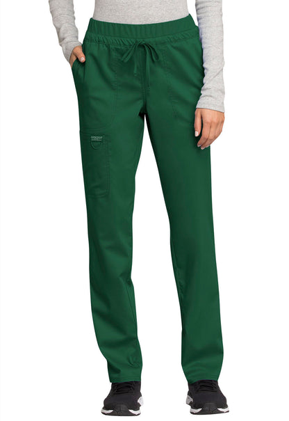Women's Mid Rise Tapered Leg Drawstring Pant - Hunter Green