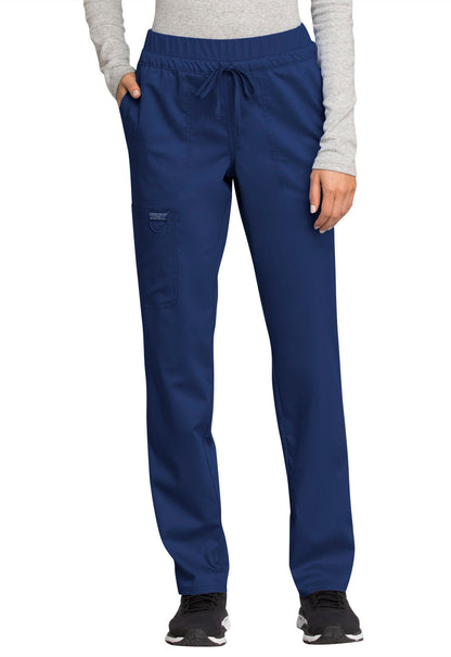 Women's Mid Rise Tapered Leg Drawstring Pant - Navy