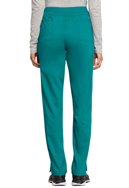 Women's Mid Rise Tapered Leg Drawstring Pant - Teal Blue