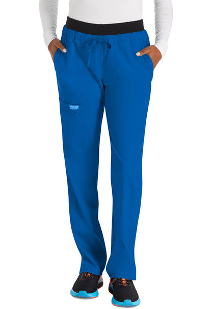 Women's Mid Rise Tapered Leg Drawstring Pant - Royal