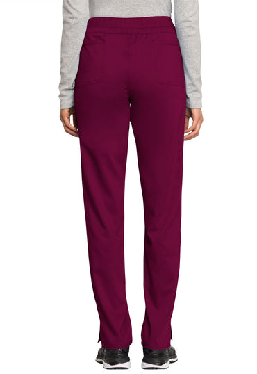 Women's Mid Rise Tapered Leg Drawstring Pant - Wine