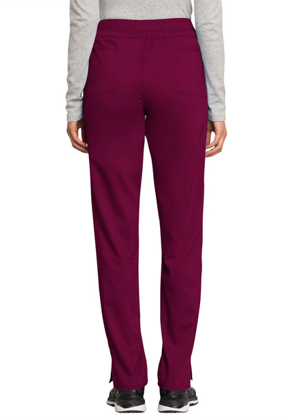 Women's Mid Rise Tapered Leg Drawstring Pant - Wine