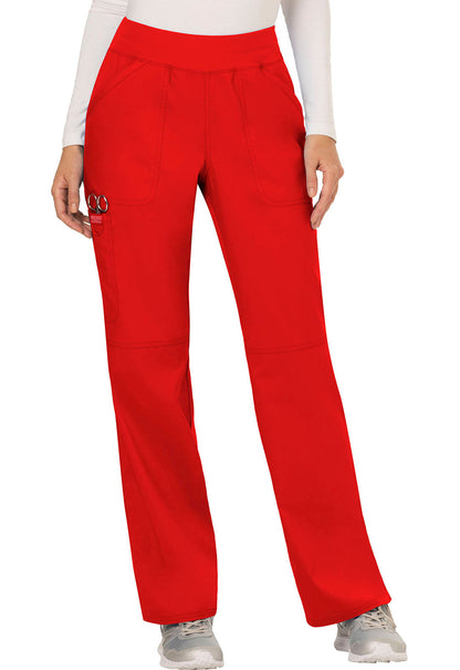 Women's Mid Rise Straight Leg Pull-on Pant - Red