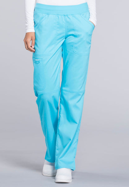 Women's Mid Rise Straight Leg Pull-on Pant - Turquoise