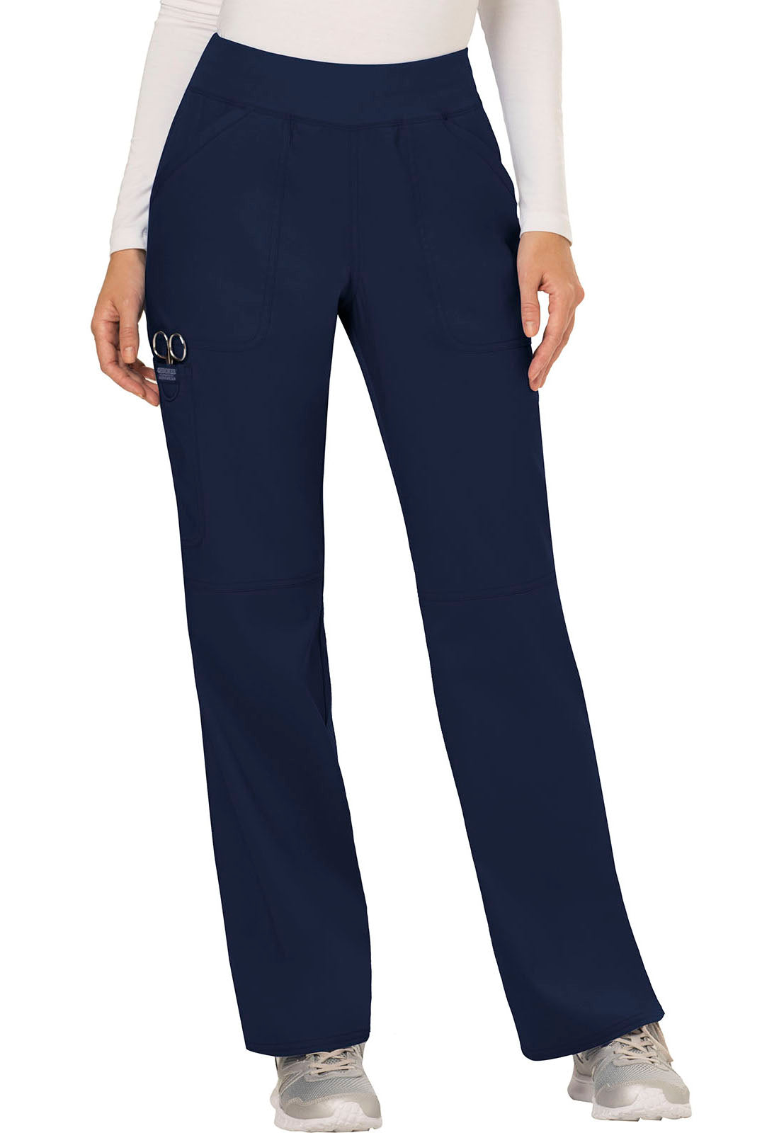 Women's Mid Rise Straight Leg Pull-on Pant - Navy