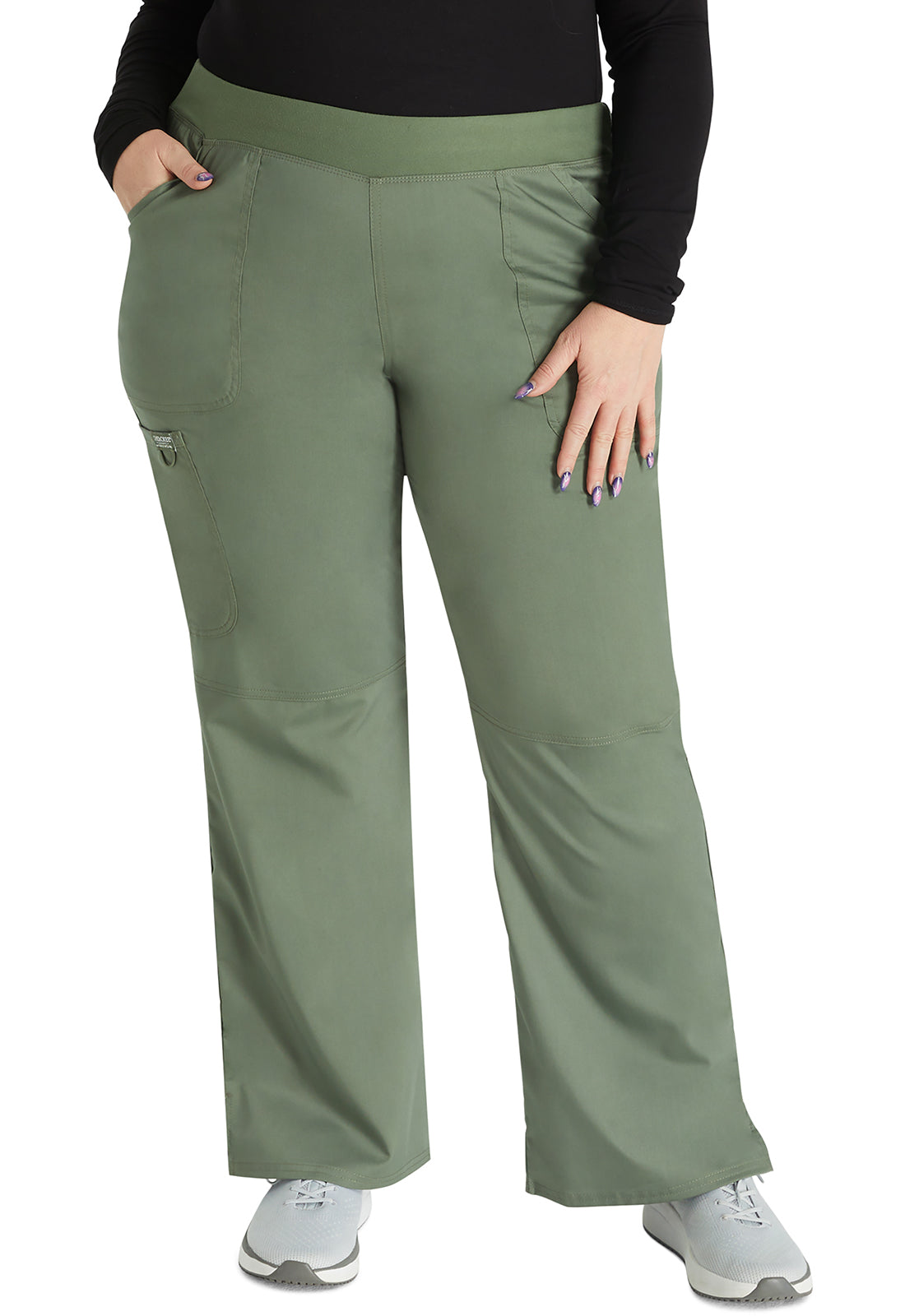 Women's Mid Rise Straight Leg Pull-on Pant - Olive