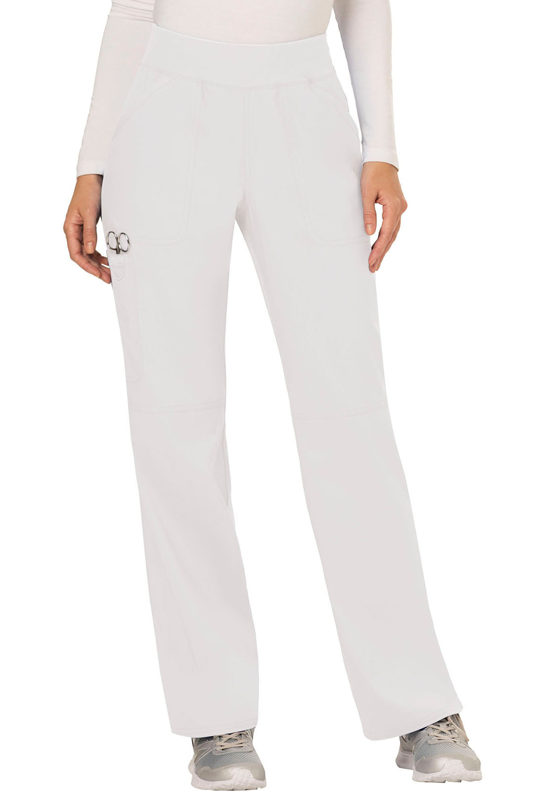 Women's Mid Rise Straight Leg Pull-on Pant - White