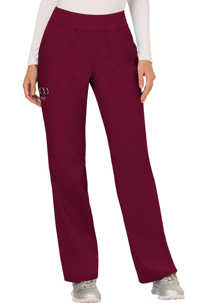 Women's Mid Rise Straight Leg Pull-on Pant - Wine