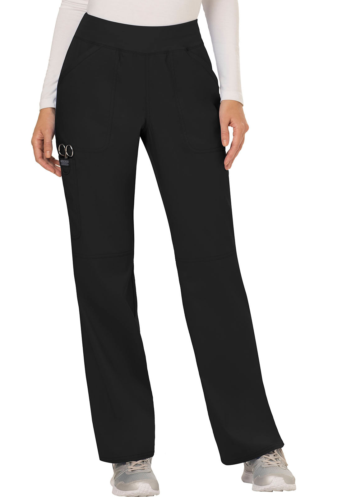 Women's Mid Rise Straight Leg Pull-on Pant - Black