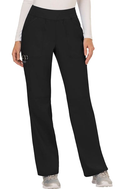 Women's Mid Rise Straight Leg Pull-on Pant - Black