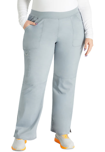 Women's Mid Rise Straight Leg Pull-on Pant - Grey