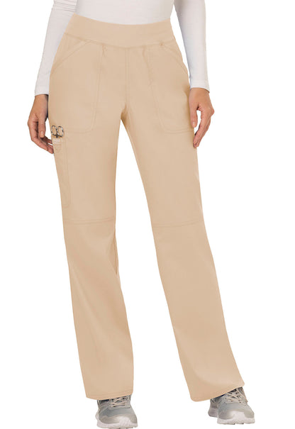 Women's Mid Rise Straight Leg Pull-on Pant - Khaki
