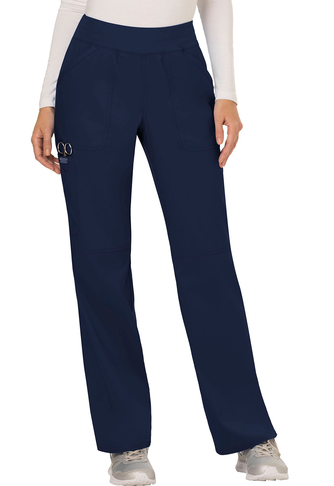 Women's Mid Rise Straight Leg Pull-on Pant - Navy