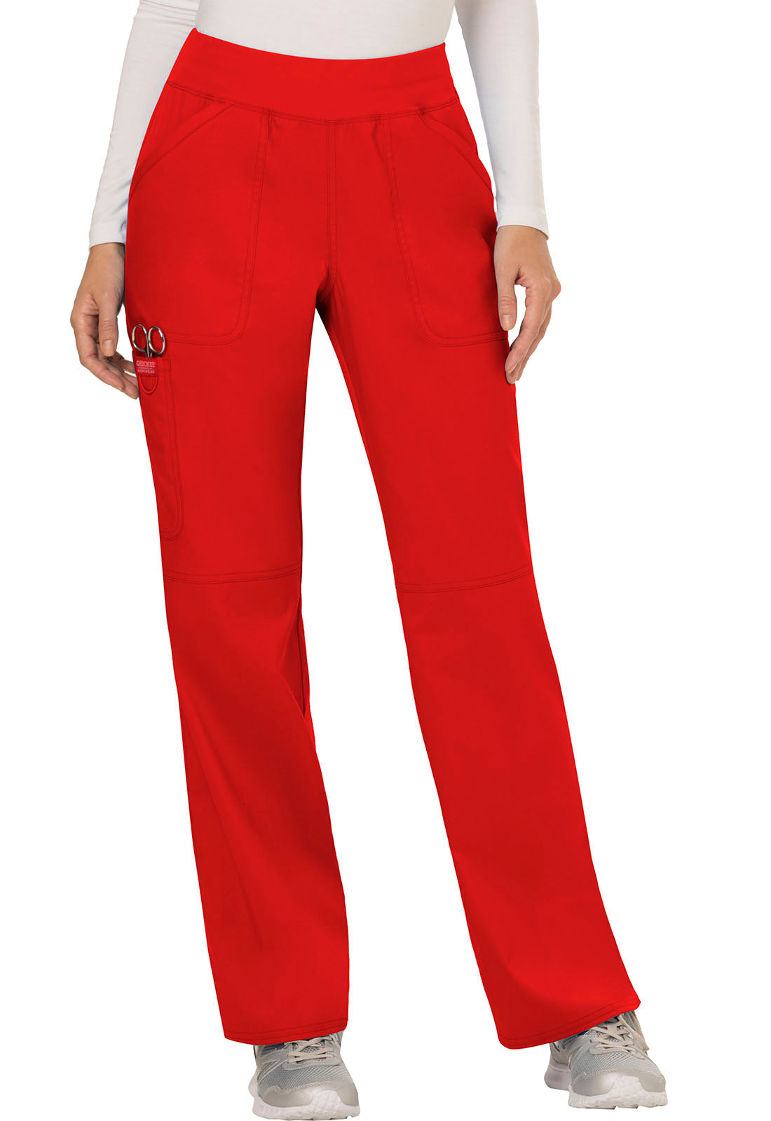 Women's Mid Rise Straight Leg Pull-on Pant - Red