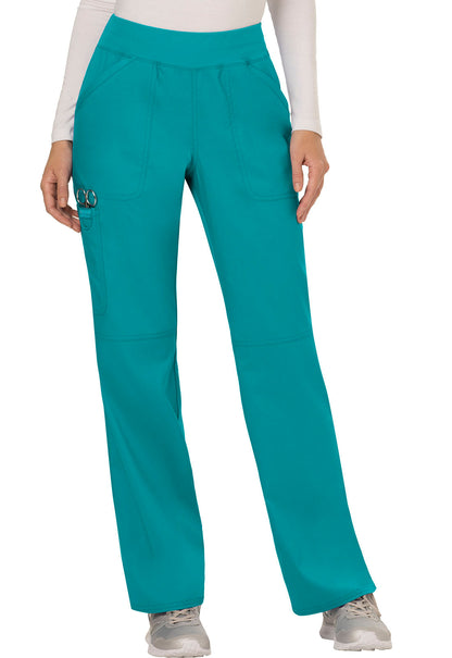 Women's Mid Rise Straight Leg Pull-on Pant - Teal Blue