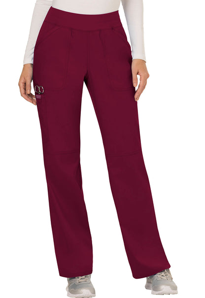 Women's Mid Rise Straight Leg Pull-on Pant - Wine