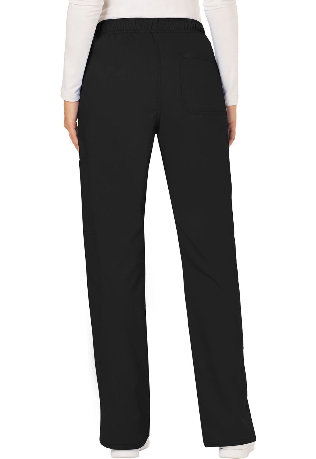 Women's Mid Rise Moderate Flare Drawstring Pant - Black