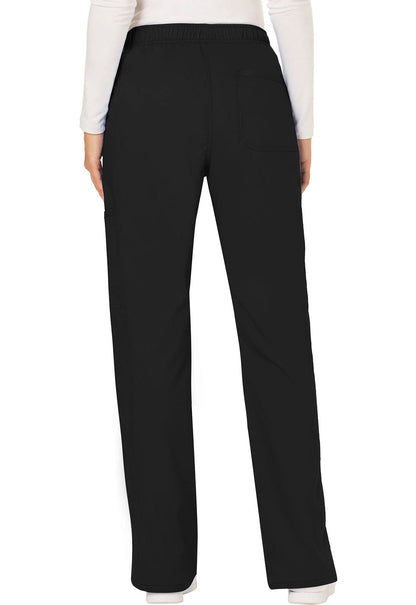 Women's Mid Rise Moderate Flare Drawstring Pant - Black