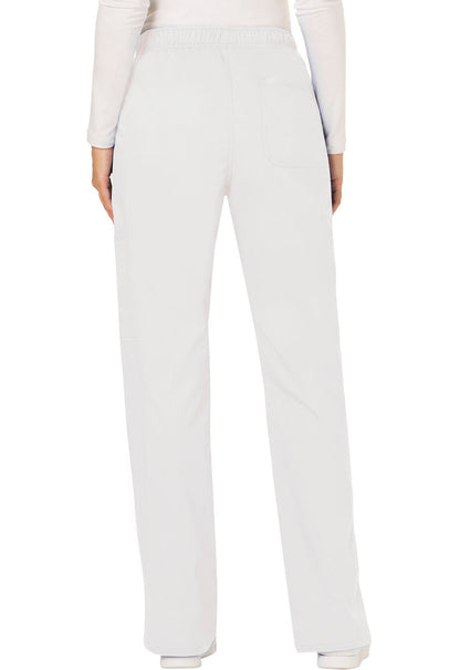 Women's Mid Rise Moderate Flare Drawstring Pant - White