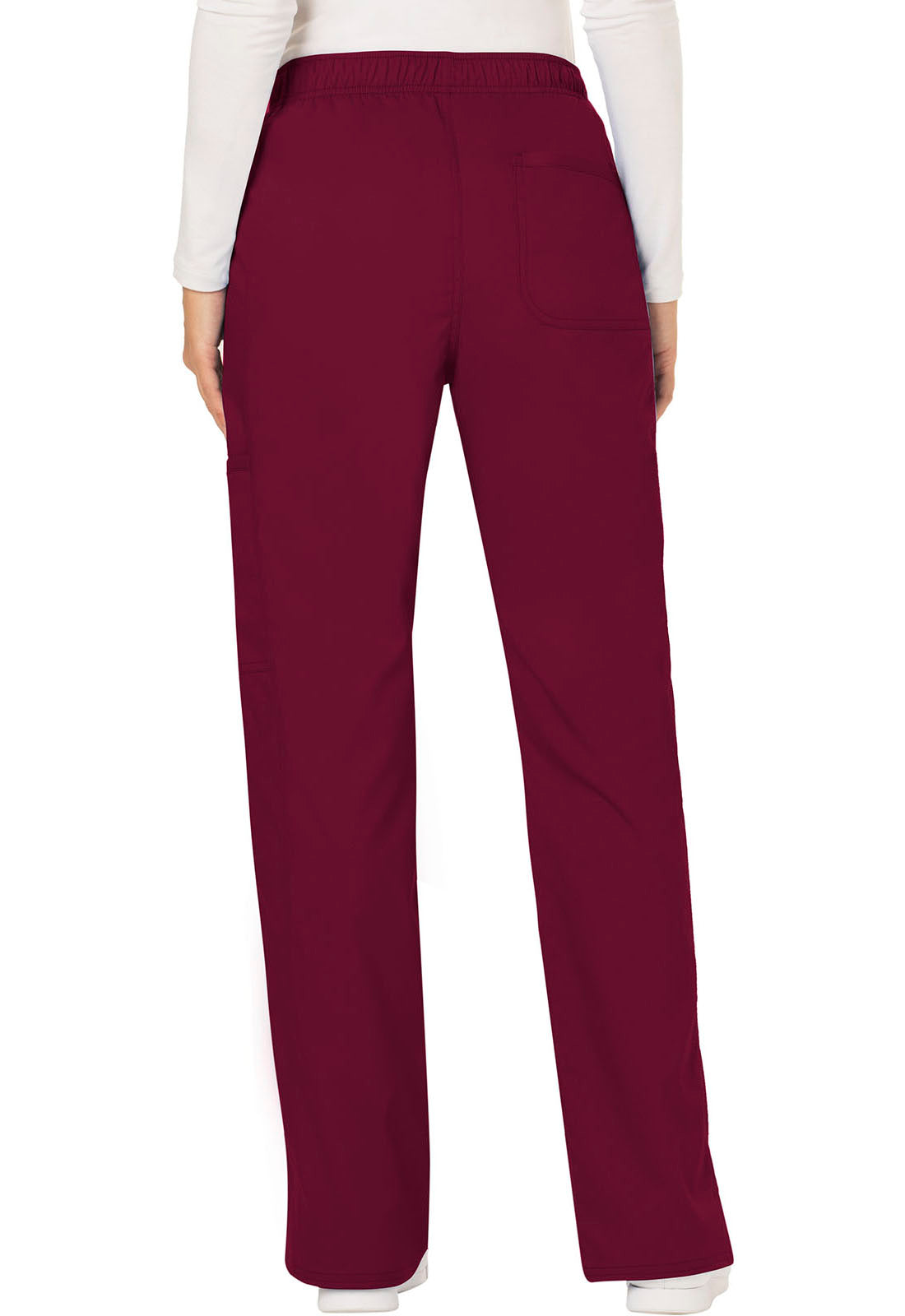 Women's Mid Rise Moderate Flare Drawstring Pant - Wine