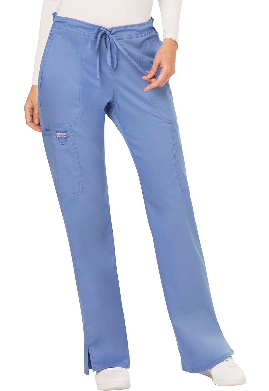 Women's Mid Rise Moderate Flare Drawstring Pant - Ciel