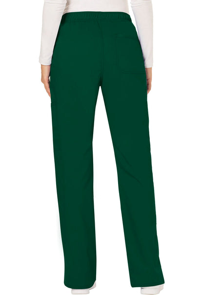 Women's Mid Rise Moderate Flare Drawstring Pant - Hunter Green