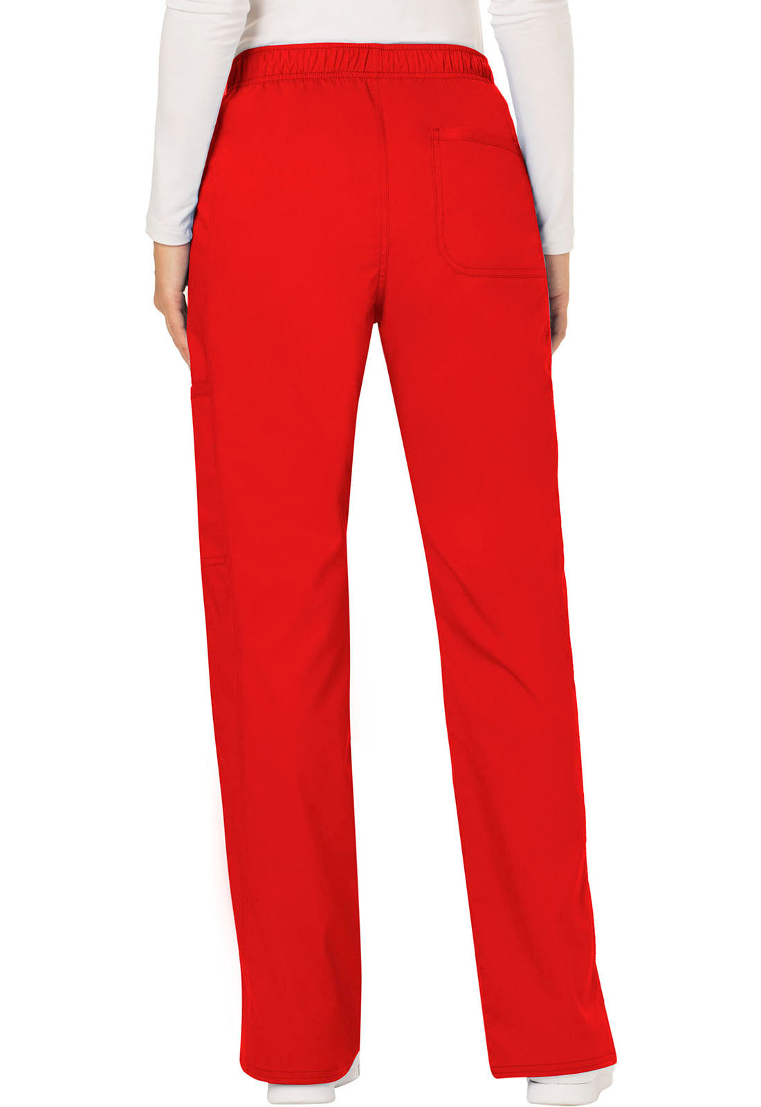 Women's Mid Rise Moderate Flare Drawstring Pant - Red