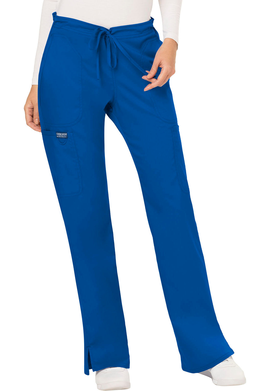 Women's Mid Rise Moderate Flare Drawstring Pant - Royal