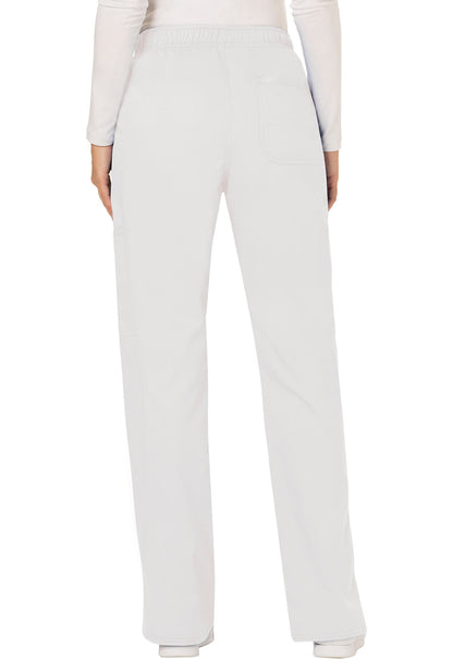 Women's Mid Rise Moderate Flare Drawstring Pant - White