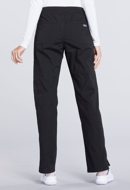 Women's Mid Rise Straight Leg Pull-on Cargo Pant - Black