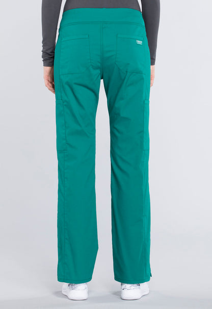 Women's Mid Rise Straight Leg Pull-on Cargo Pant - Hunter Green