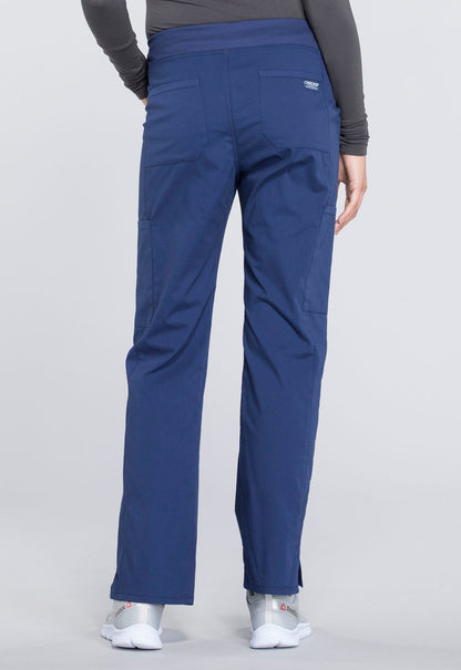 Women's Mid Rise Straight Leg Pull-on Cargo Pant - Navy