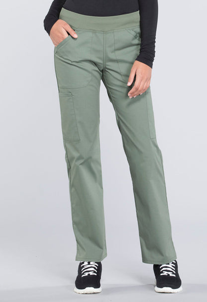 Women's Mid Rise Straight Leg Pull-on Cargo Pant - Olive