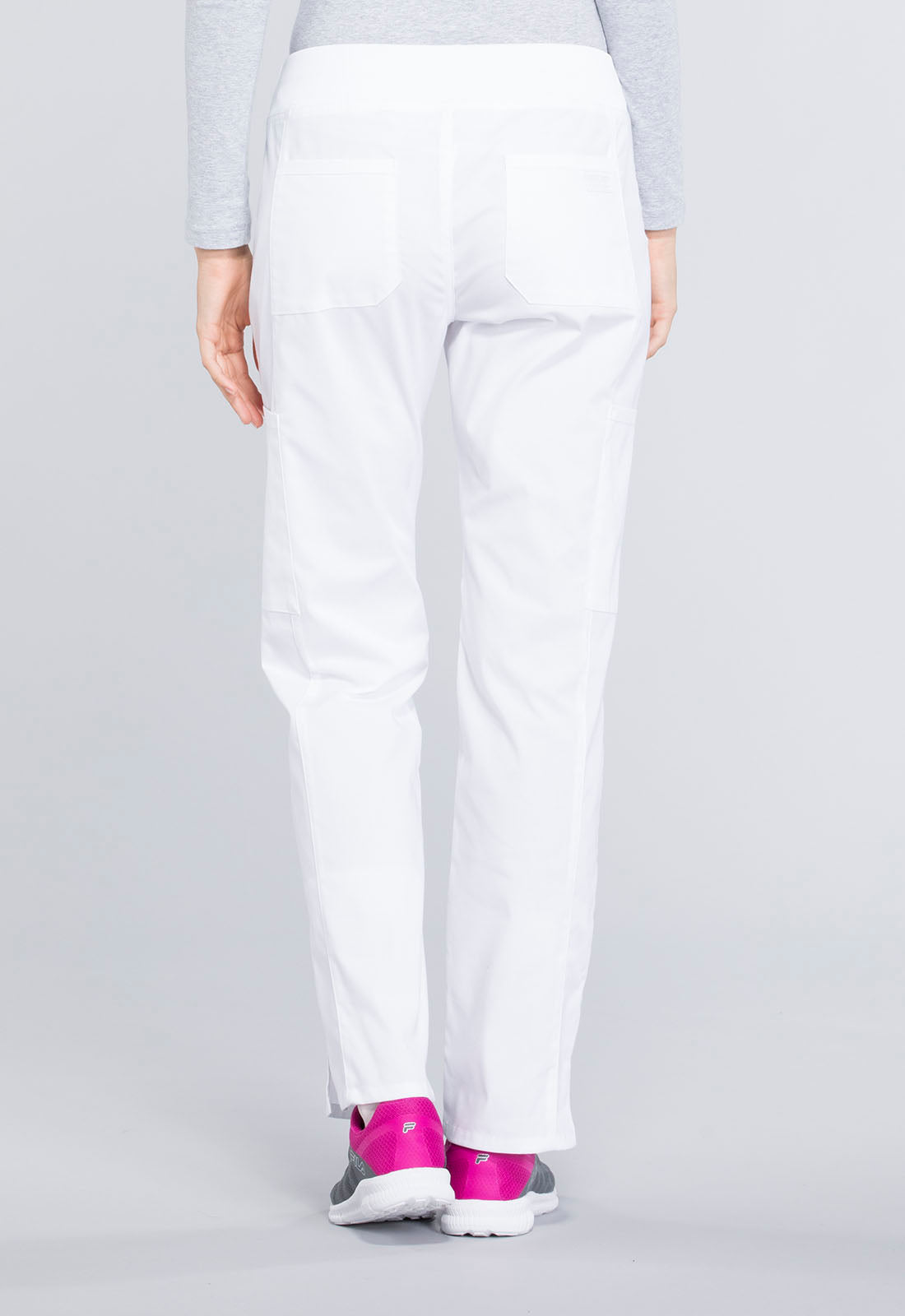 Women's Mid Rise Straight Leg Pull-on Cargo Pant - White
