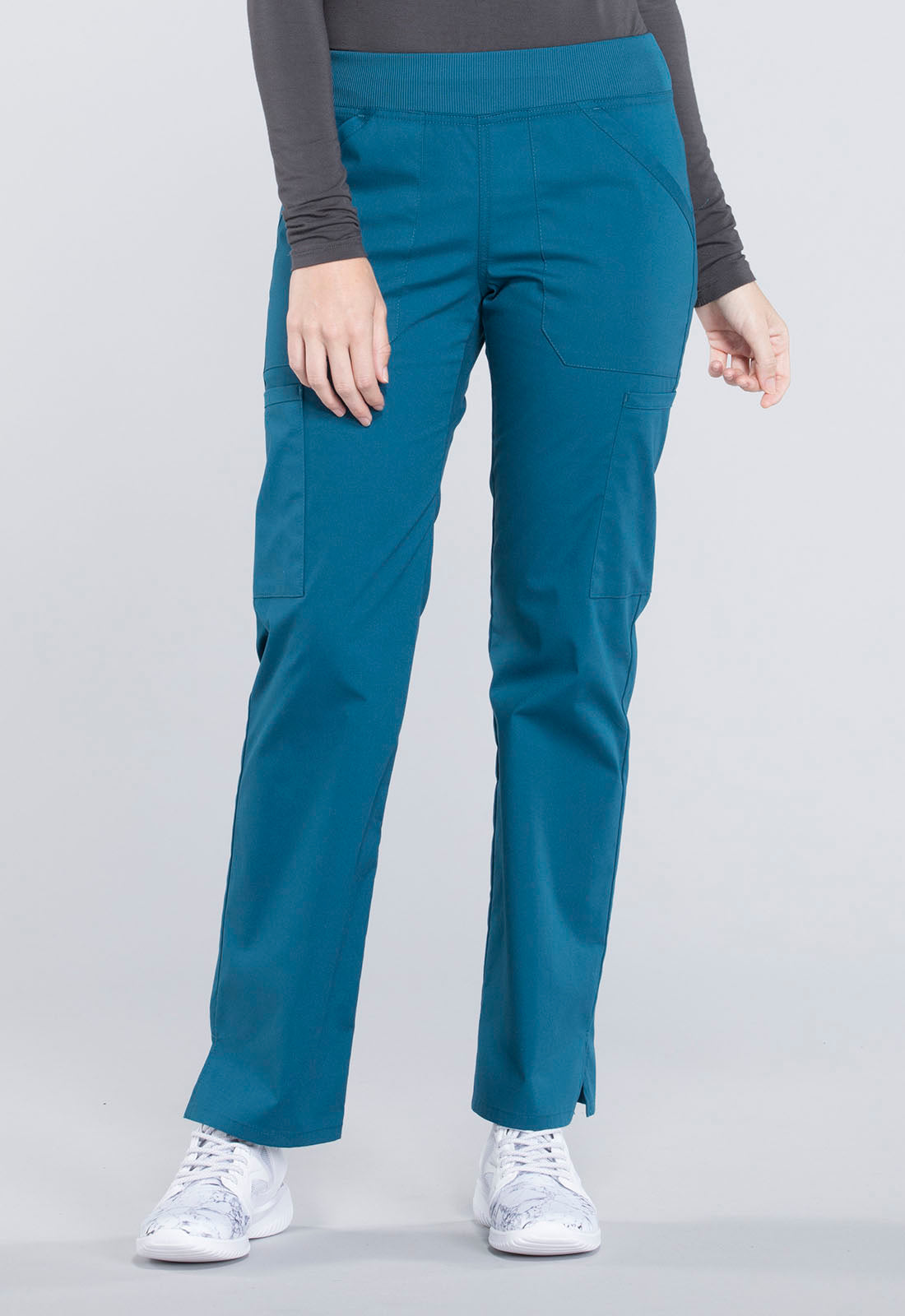 Women's Mid Rise Straight Leg Pull-on Cargo Pant - Caribbean Blue
