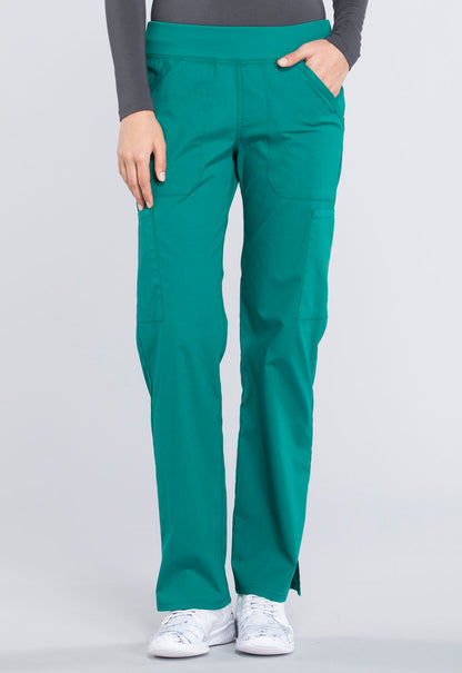 Women's Mid Rise Straight Leg Pull-on Cargo Pant - Hunter Green