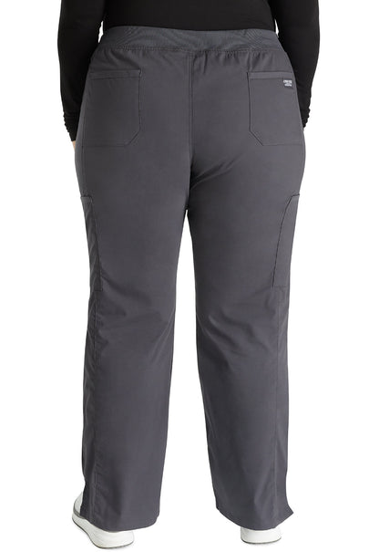 Women's Mid Rise Straight Leg Pull-on Cargo Pant - Pewter