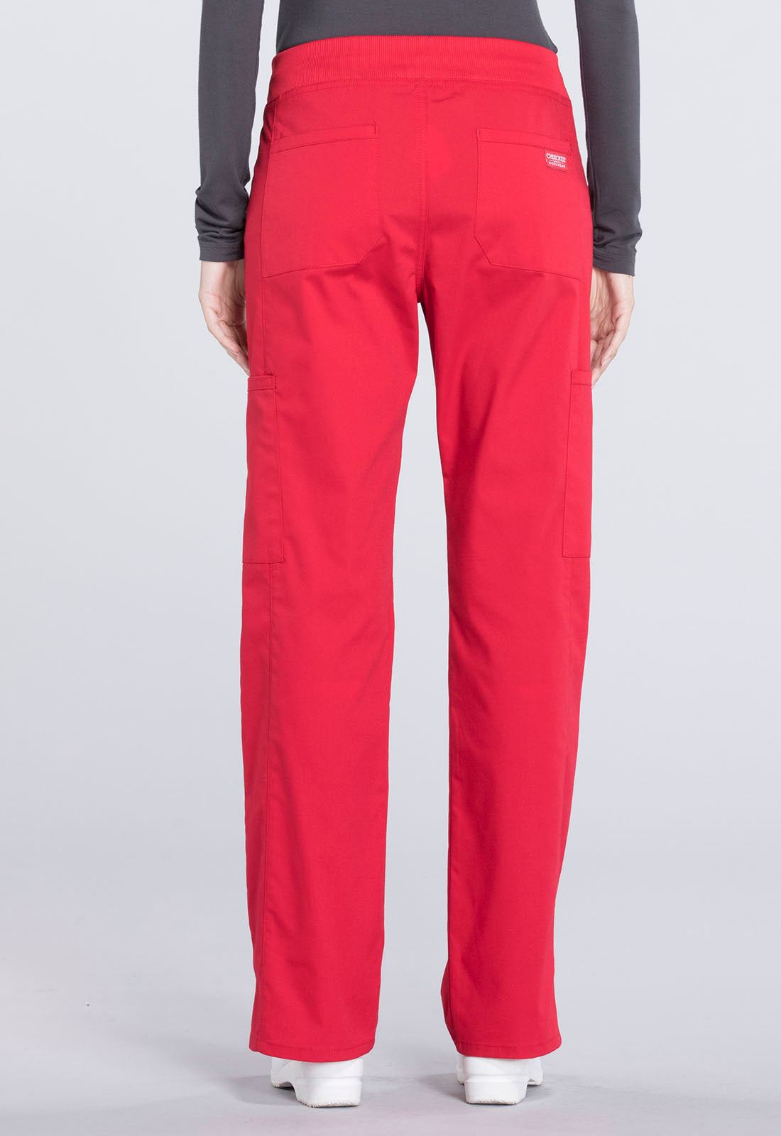 Women's Mid Rise Straight Leg Pull-on Cargo Pant - Red